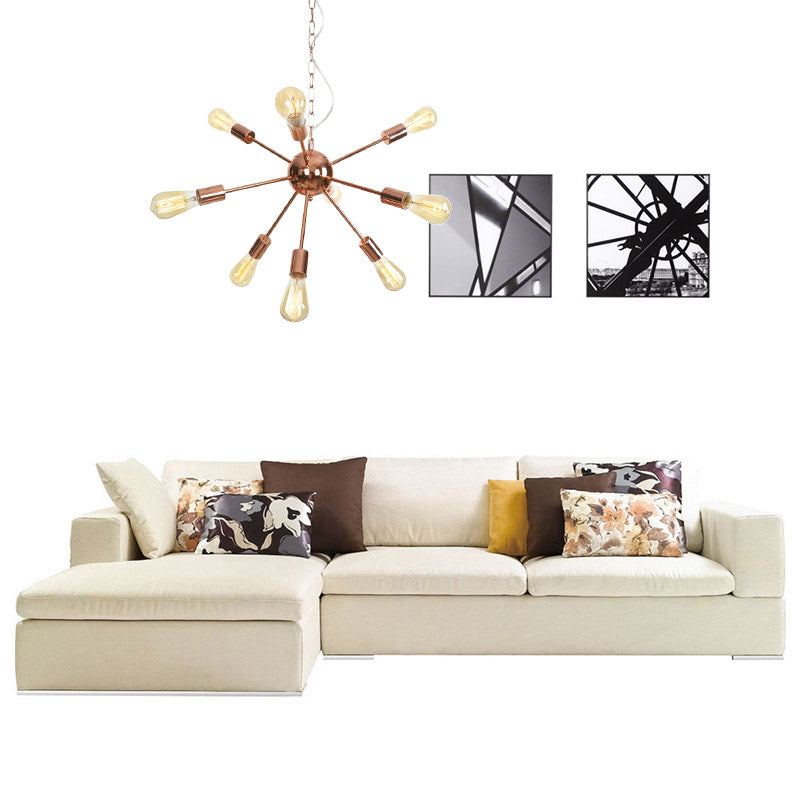 LOFOB 9-Light Antique Glod Chandeliers