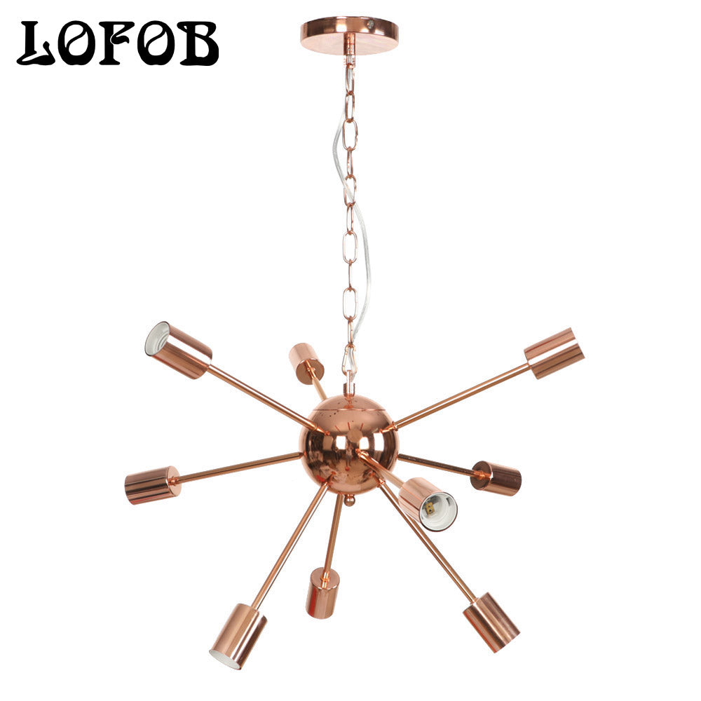 LOFOB 9-Light Antique Glod Chandeliers